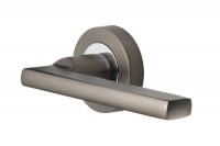 Door Handles Vision Designer Vela Lever on Round Rose Graphite & Polished Chrome 5200 16.91